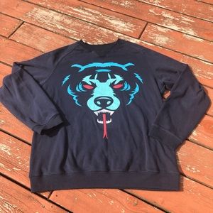 MISHKA navy blue death adders crewneck